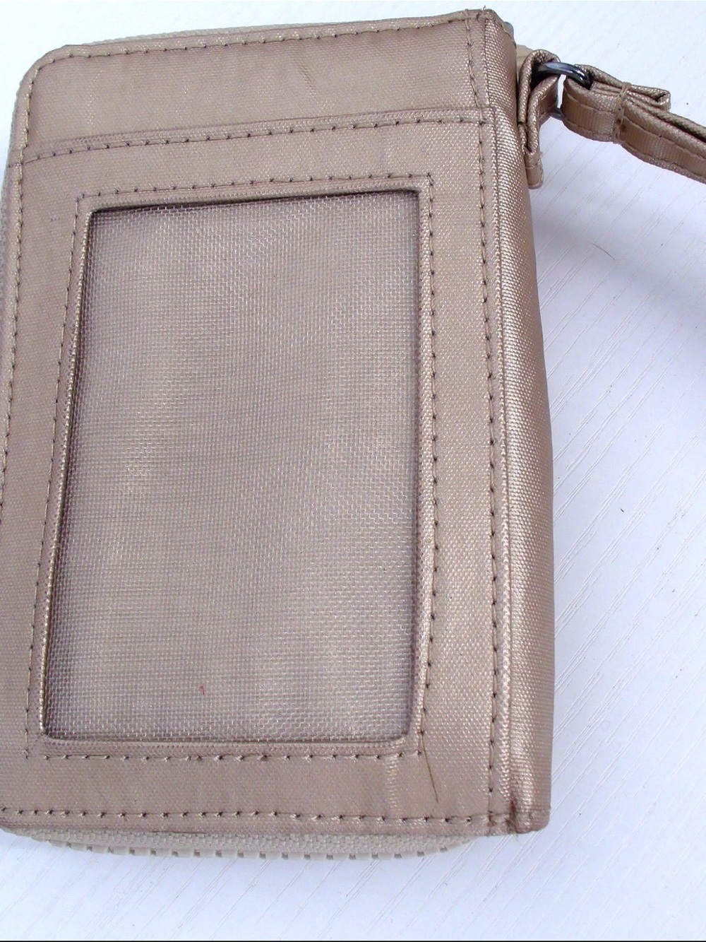 Kipling Bag Pouch Small Wristlet Metallic Rose Gold Case Women / Girls 4x5 - Picture 6 of 15